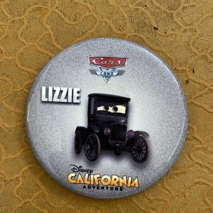 Disney California Adventure Cars Land Lizzie Collector Button Pin Promo Souvenir